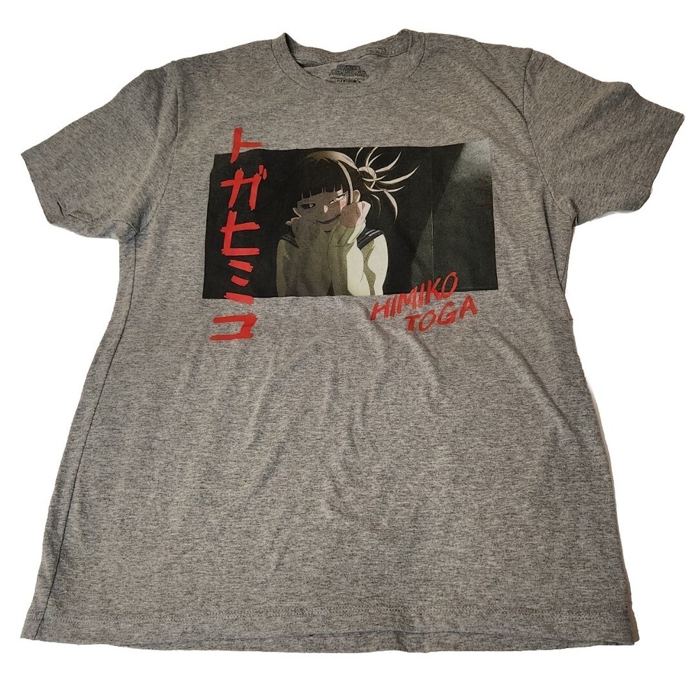 My Hero‎ Academia Himiko Toga Anime Graphic T Shirt Gray Medium
